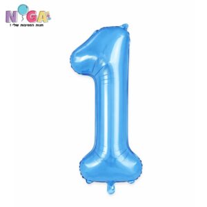 בלון מספר 34' תכלת 1