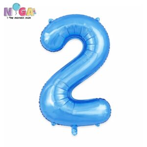 בלון מספר 34' תכלת 2