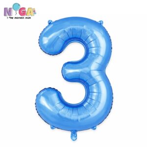 בלון מספר 34' תכלת 3