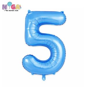 בלון מספר 34' תכלת 5