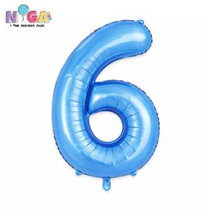 בלון מספר 34' תכלת 6