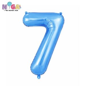 בלון מספר 34' תכלת 7
