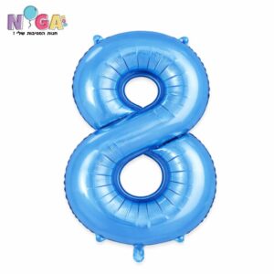 בלון מספר 34' תכלת 8