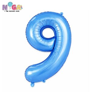 בלון מספר 34' תכלת 9