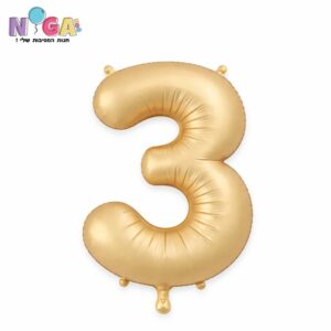 בלון מספר '34 זהב מט 3