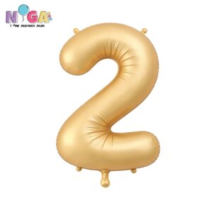 בלון מספר '34 זהב מט 2