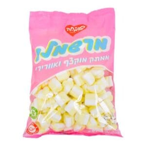 מרשמלו מוקצף ואוורירי צהוב לבן