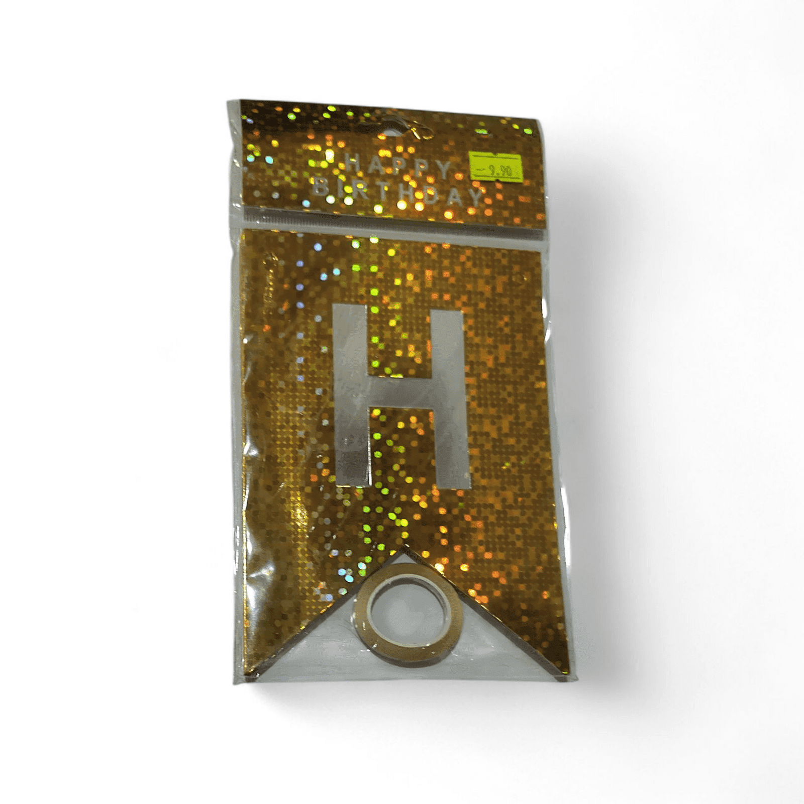 באנר HAPPY BIRTHDAY זהב