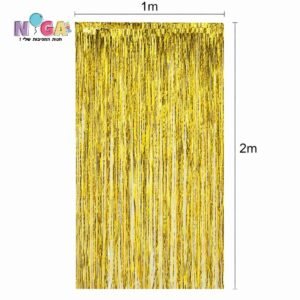 וילון פרנזים לתלייה 1×2 מטר זהב