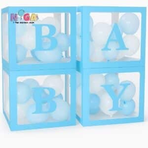 קופסאות BABY חלון שקוף מסגרת תכלת