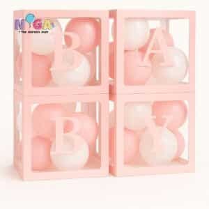 קופסאות BABY חלון שקוף מסגרת וורוד