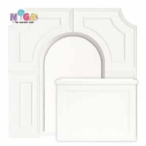 סט קיר צילום PVC קיר גשר + לוח מעוגל + שולחן מרובע