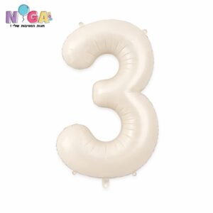 בלון מספר 34' שמנת 3