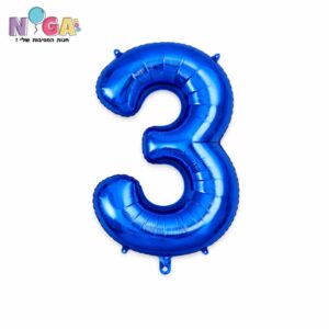 בלון מספר 34' כחול 3