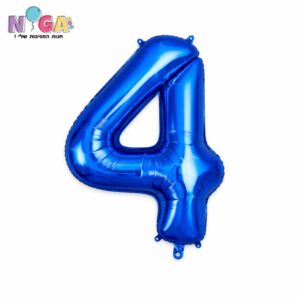 בלון מספר 34' כחול 4