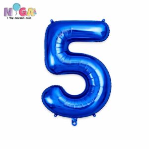 בלון מספר 34' כחול 5