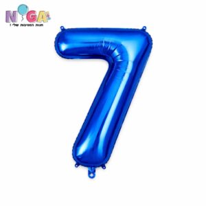 בלון מספר 34' כחול 7