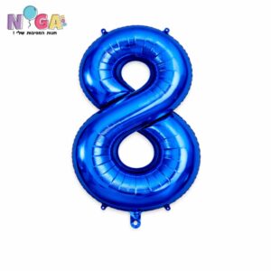 בלון מספר 34' כחול 8