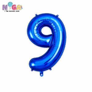 בלון מספר 34' כחול 9