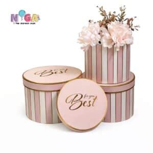 סט עיגול 3 חלקים וורוד פסים