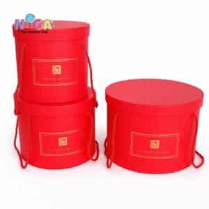 סט עיגול 3 חלקים אדום