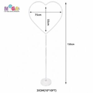 עמוד לב בלונים 1.5 מטר